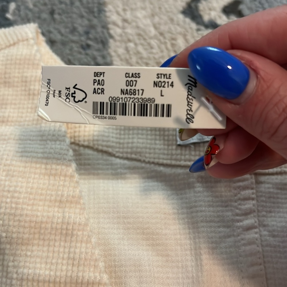 Madewell Cream V-Neck Top - Picture 4 of 7